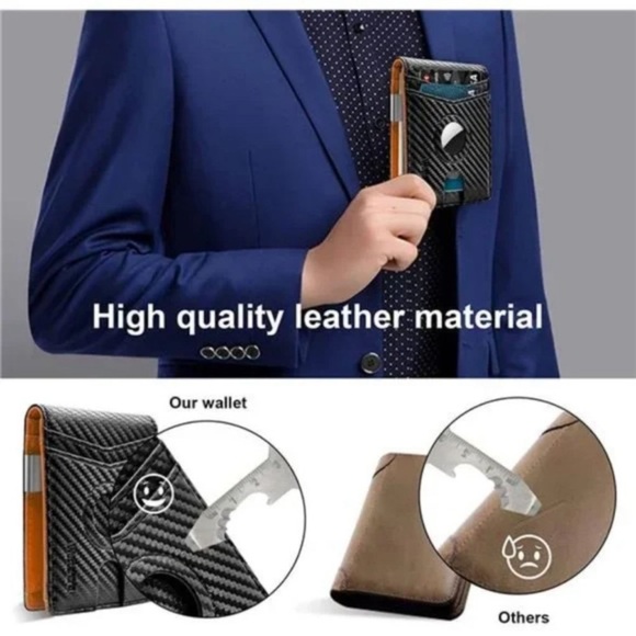 New AirTag Wallet Holder with Money Clip, Air Tag Wallet - Picture 4 of 6